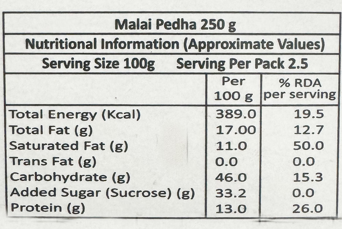 Premium Malai Peddha 250 Gms